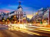 Confluencia Gran via y calle alcala en Madrid