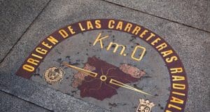 Kilómetro 0 en Puerta del Sol de Madrid