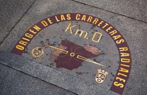 Kilómetro 0 en Puerta del Sol de Madrid