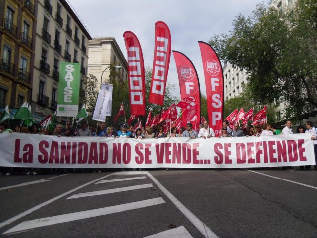 Manifestación Marea Blanca defensa Sanidad Publica Madrid
